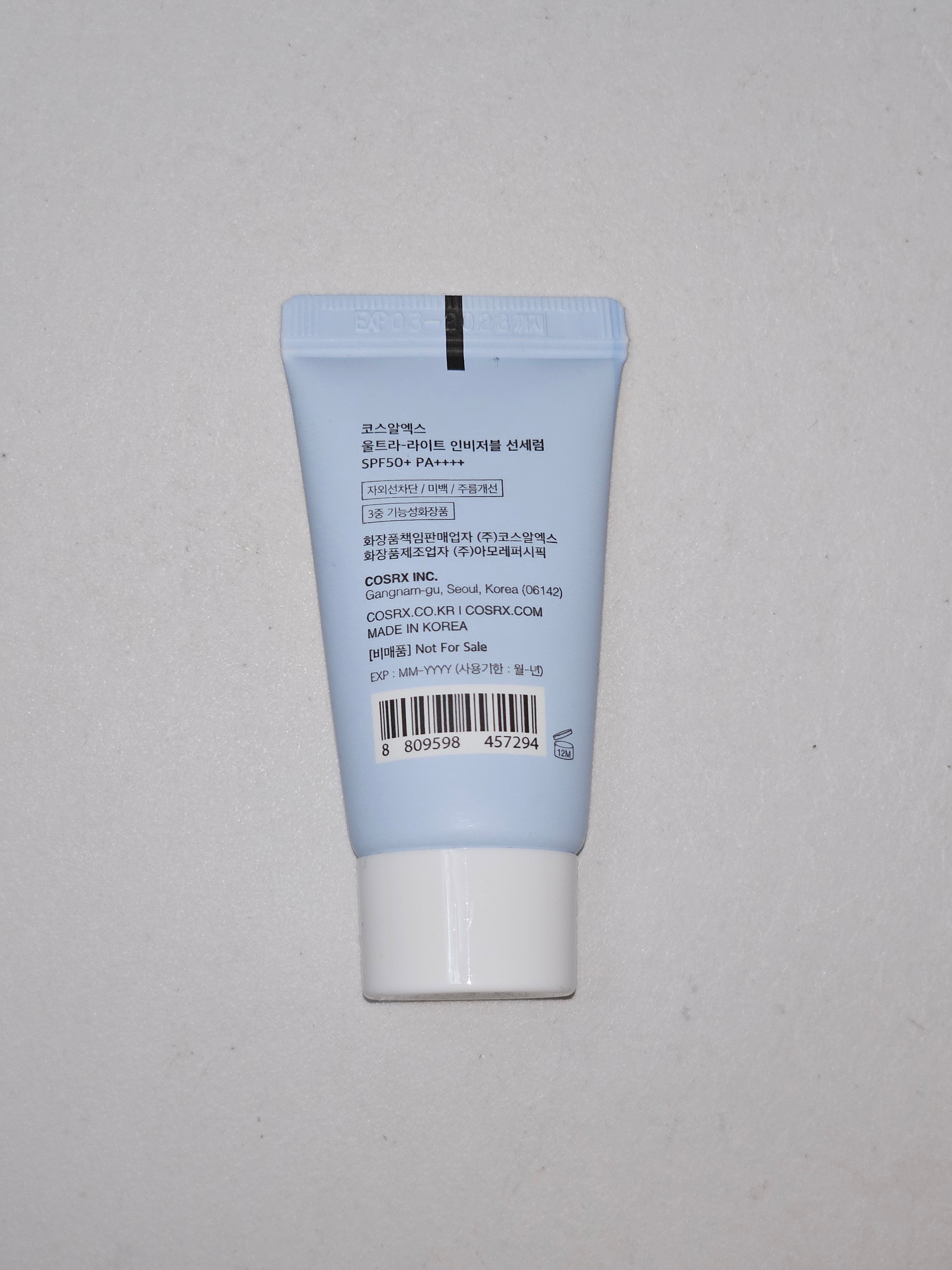 現貨 | COSRX 超輕盈透明防曬精華 SPF50+ PA++++ 15ml Secondary image