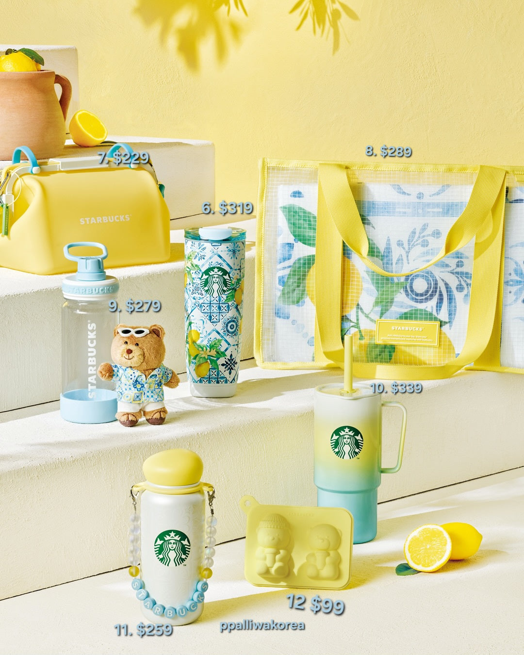 韓國starbucks SS26 夏季系列 限量熊仔造型玻璃杯