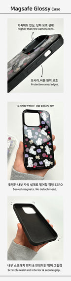 mill and moi Glossy Black MagSafe Poodri phone case