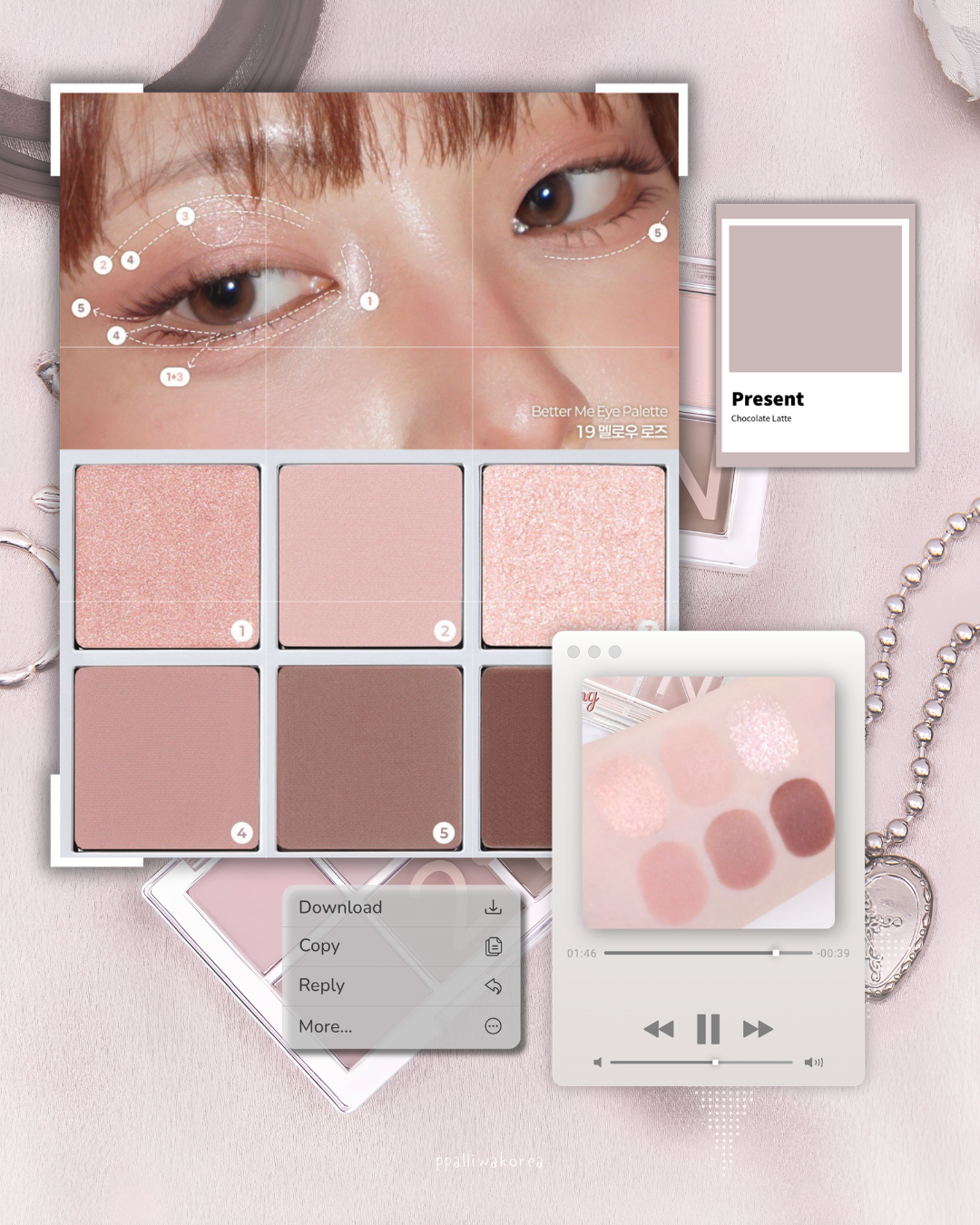 2aN Better Me Eye Palette 六色眼影盤 #19 Mellow Rose Secondary image