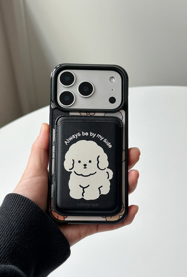 mill and moi Glossy Black MagSafe Poodri phone case